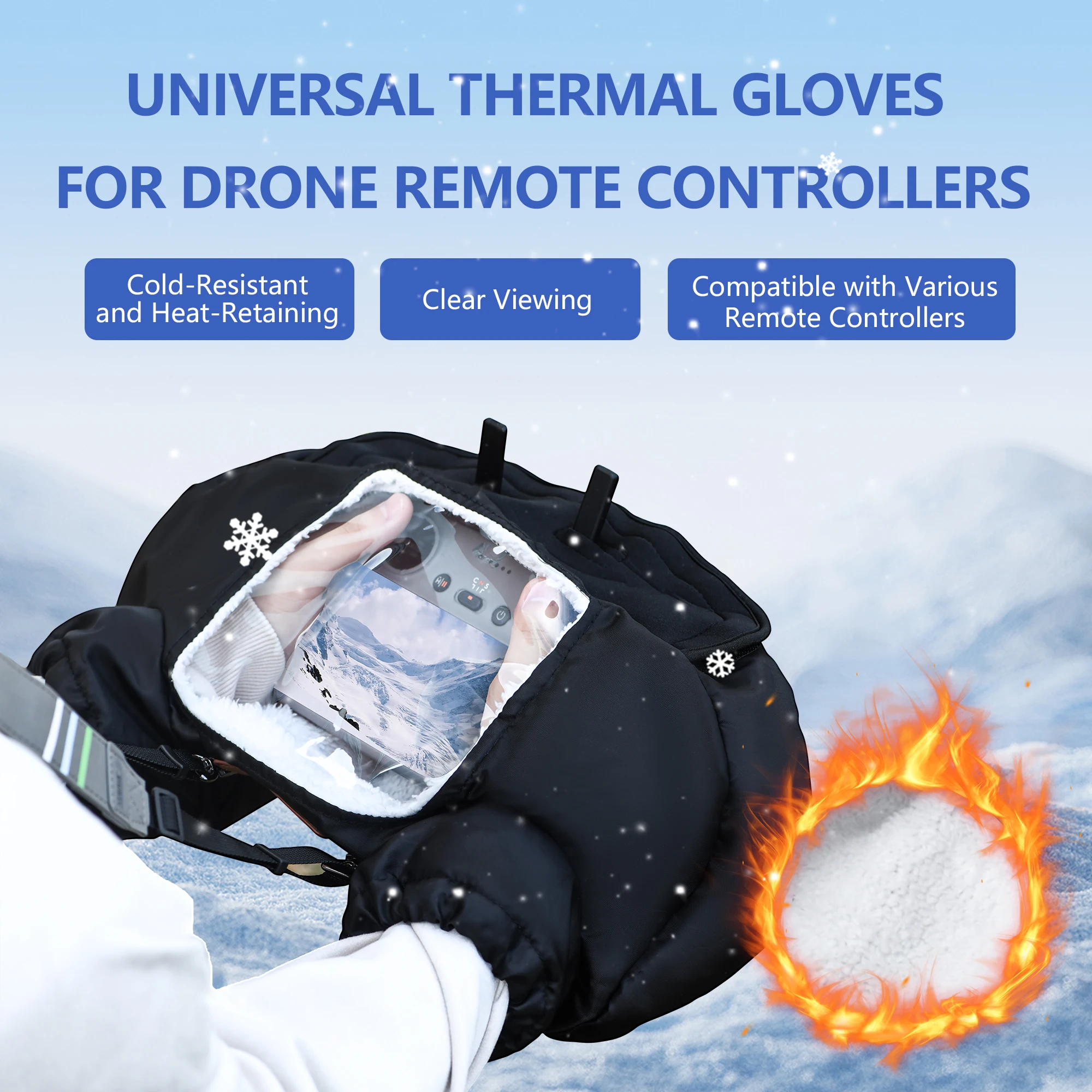 Drone Dji Rc Pro - Guantes Cálidos de Invierno para Vuelo